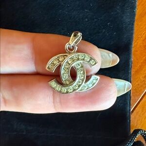 CC Silver Pendant with Crystal stones